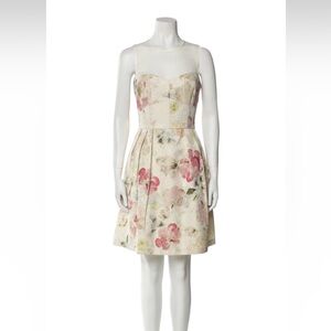 Maggy London Cream Pleated Mini Dress